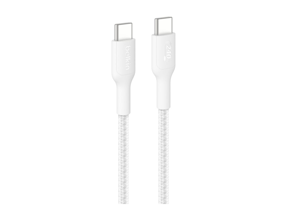 BELKIN USB-C TO USB-C 240W 2.0 BRAIDED PCR 2M WHITE