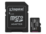 KINGSTON Canvas Select Plus Carte mémoire microSDXC 64Go Gen3 100MB/s A1 Adaptateur SD Inclus