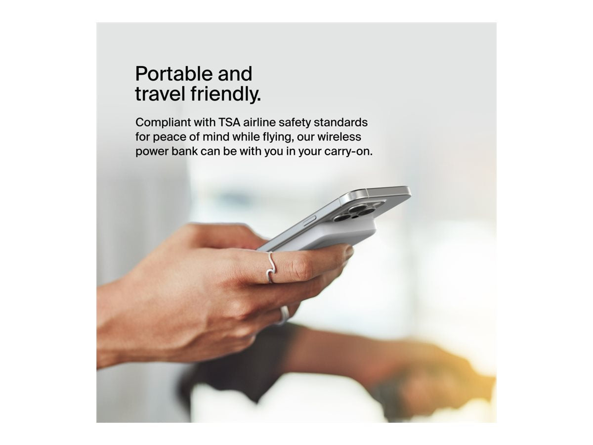 BELKIN 5k Qi2 MagSafe Compatible Powerbank with Kickstand - WHITE