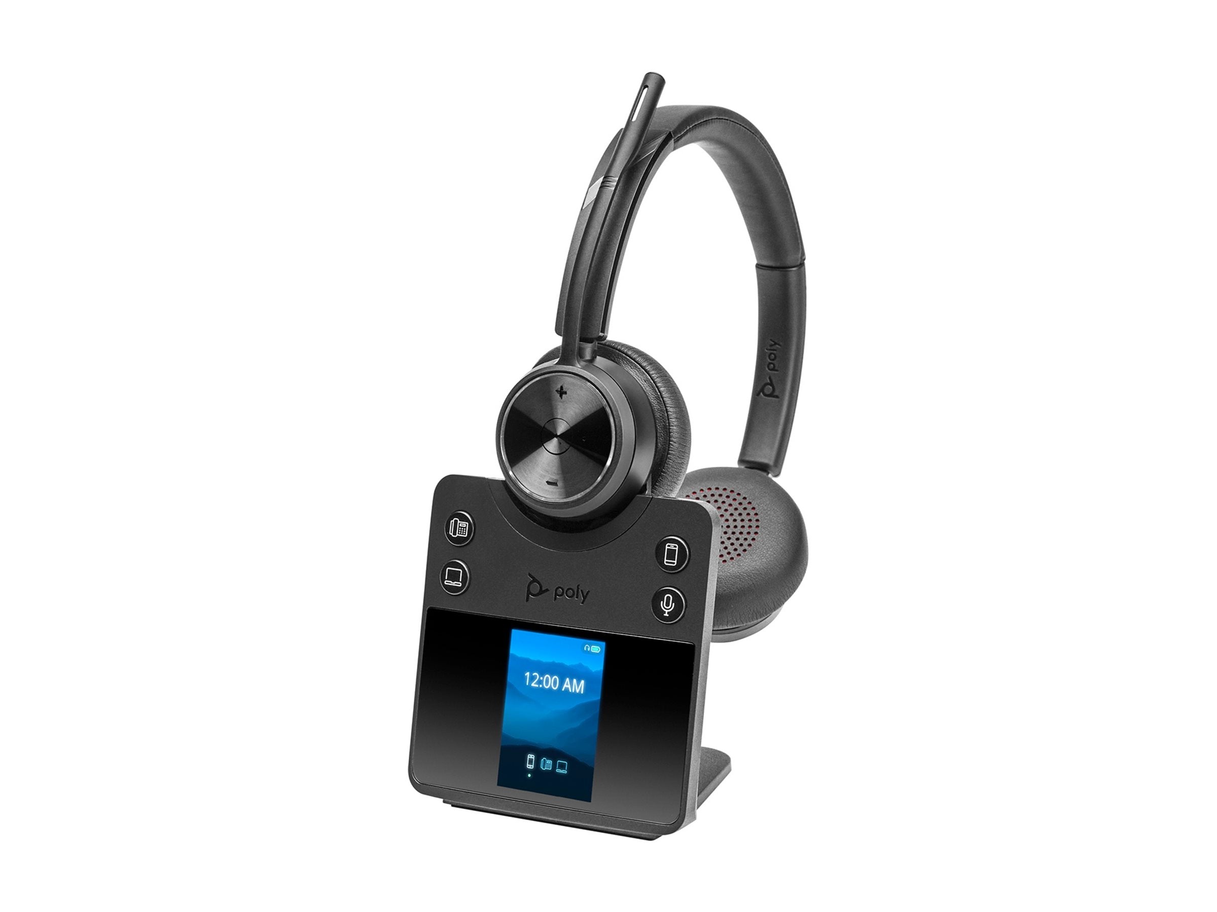 POLY SAVI 7420 Office Teams Casque DECT 2 écouteurs + socle