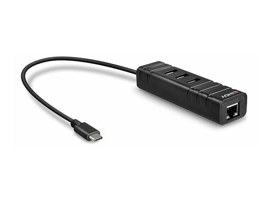LINDY USB 3.1 Hub and Gigabit Ethernet Adapter USB 3.1 Gen 1 / USB 3.0 USB Type C