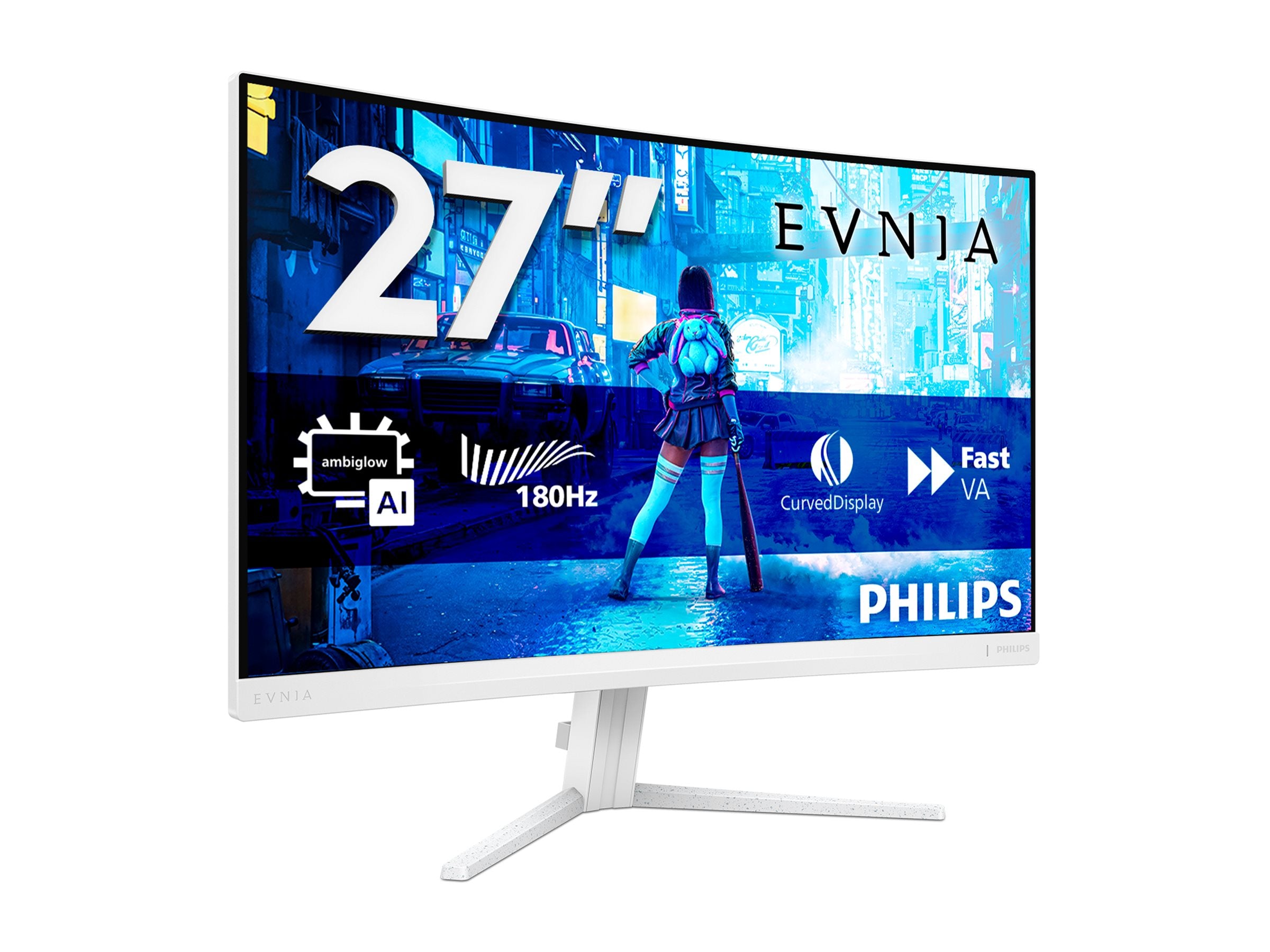 PHILIPS 27M2C5201L/00 27p Curved Gaming Monitor 1920x1080 180Hz 1ms 2xHDMI DP white