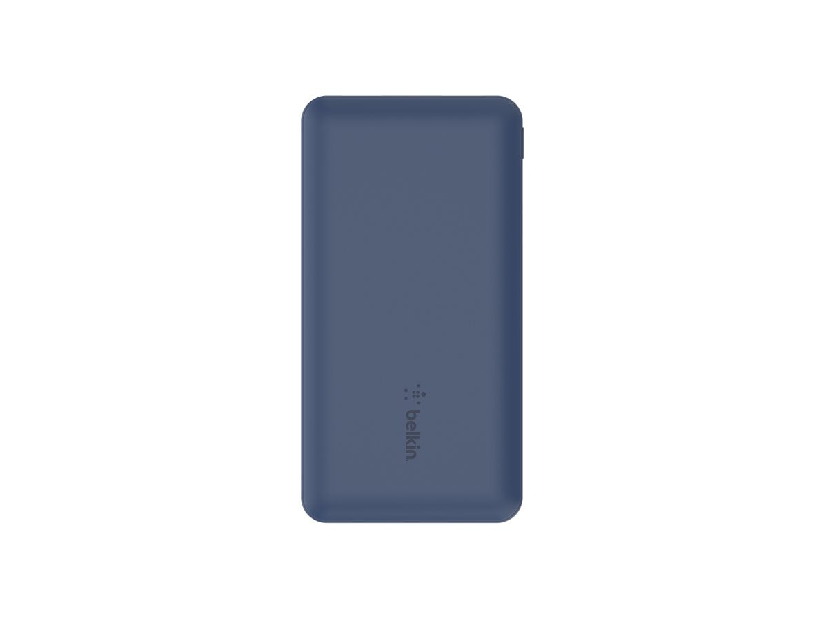 BELKIN Batterie externe 3 ports 10K avec câble USB-A vers USB-C bleu