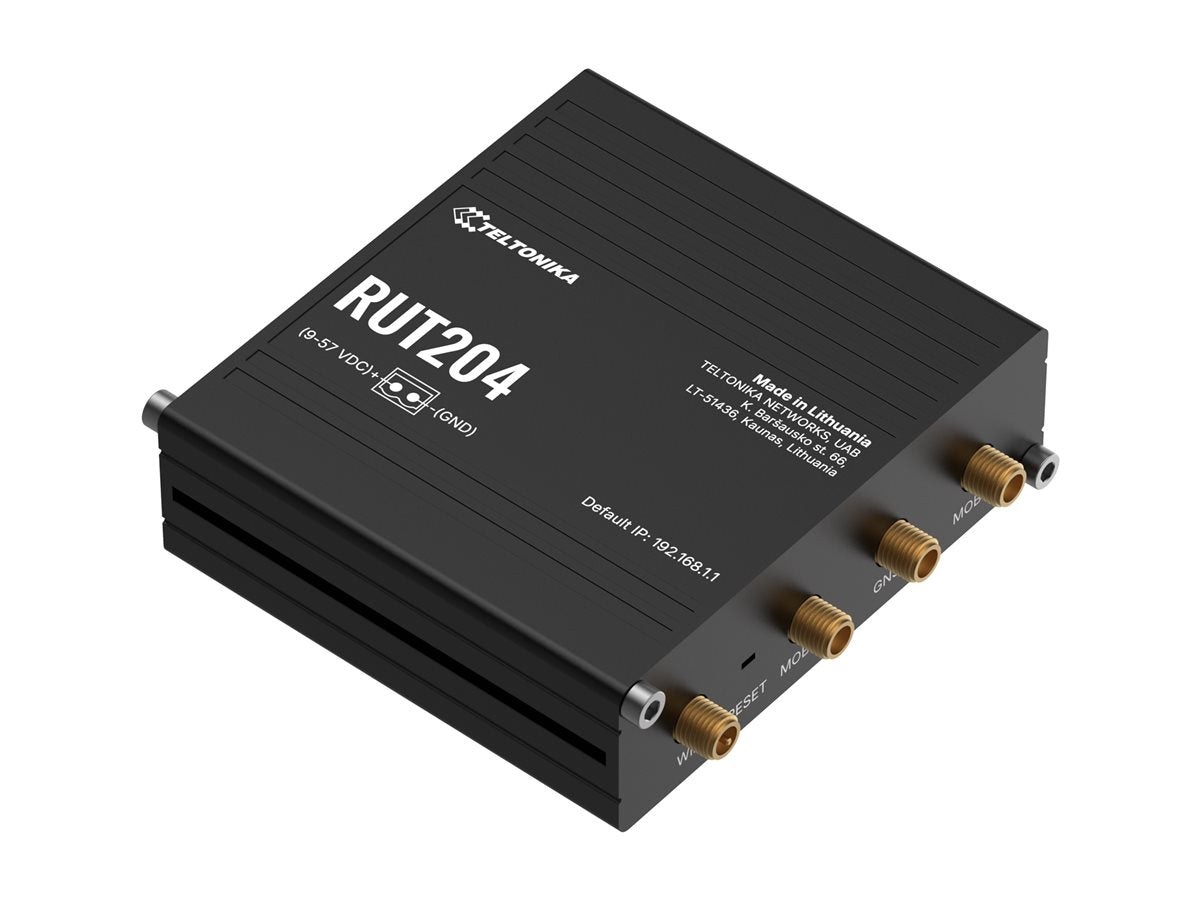 TELTONIKA NETWORKS RUT204 DUAL SIM CAN BUS 4G/LTE WiFi GNSS RS232 EAAP Router