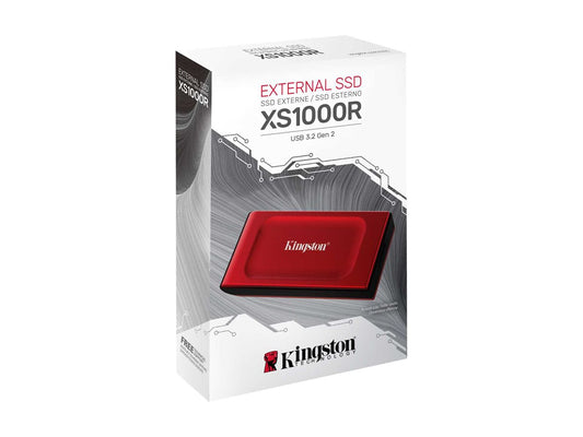 KINGSTON XS1000R 2To SSD Pocket-Sized USB 3.2 Gen 2 External Solid State Drive Red