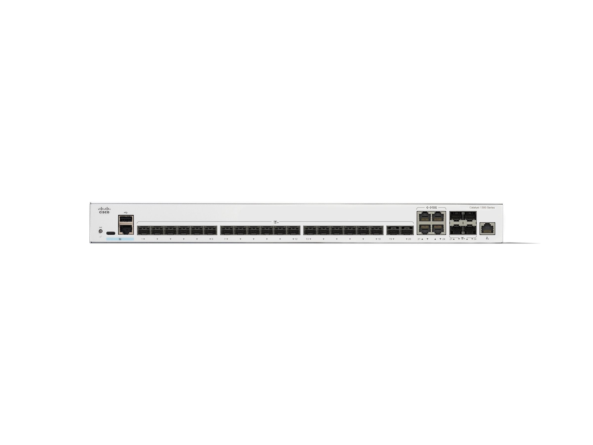 CISCO Catalyst 1300 24-Port Switch 20 x 10GE SFP+ 4 x 10GE Shared Uplinks