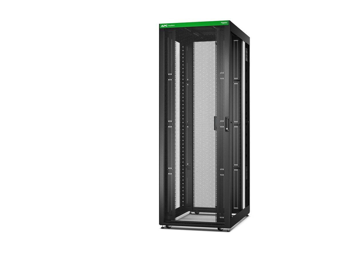 APC Easy Rack 48Ux800x1200 with Roof castors feet and 4 Brackets No Side panels Bottom black