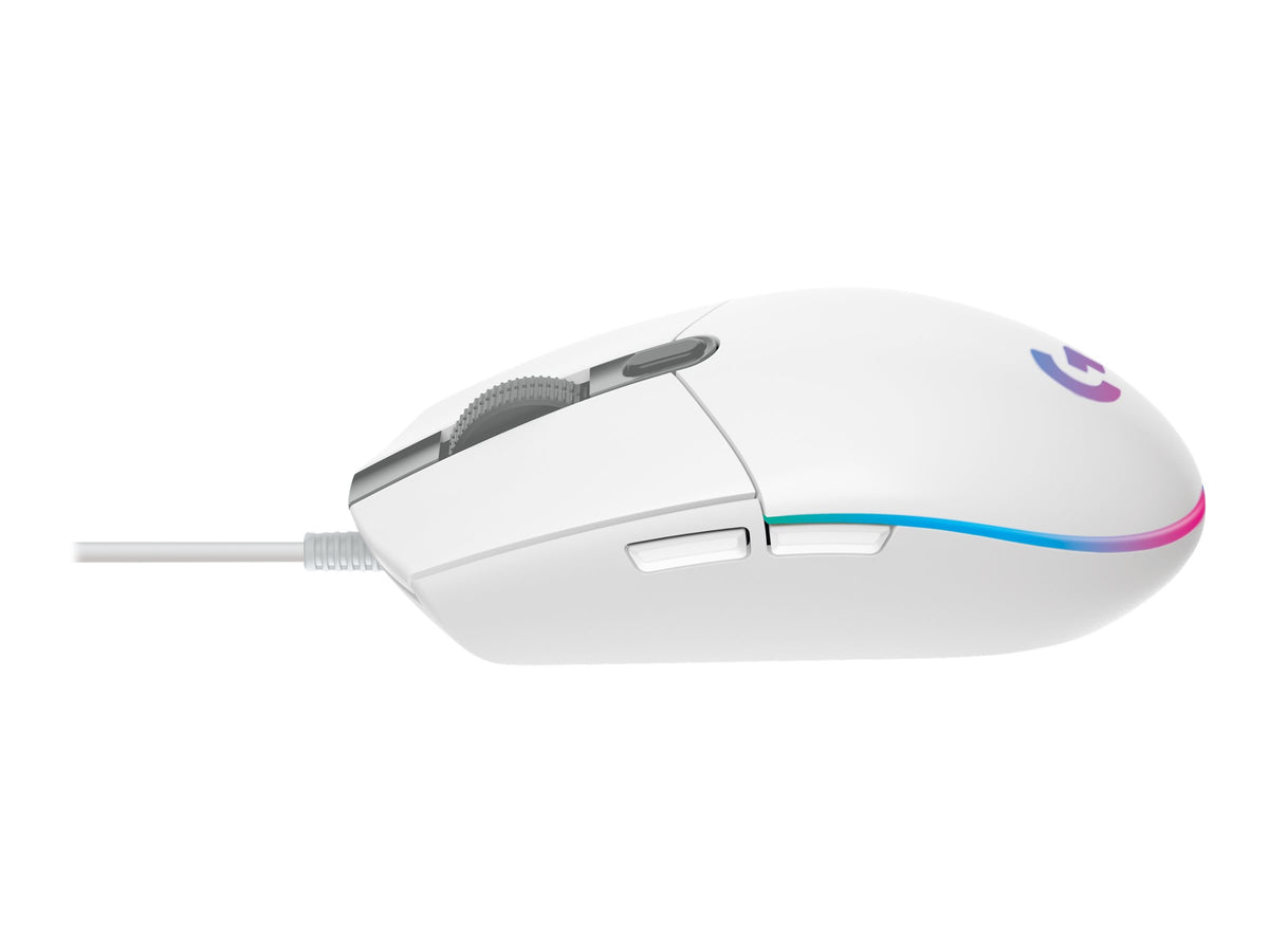 LOGITECH Gaming Mouse G203 LIGHTSYNC Mouse optical 6 buttons wired USB white