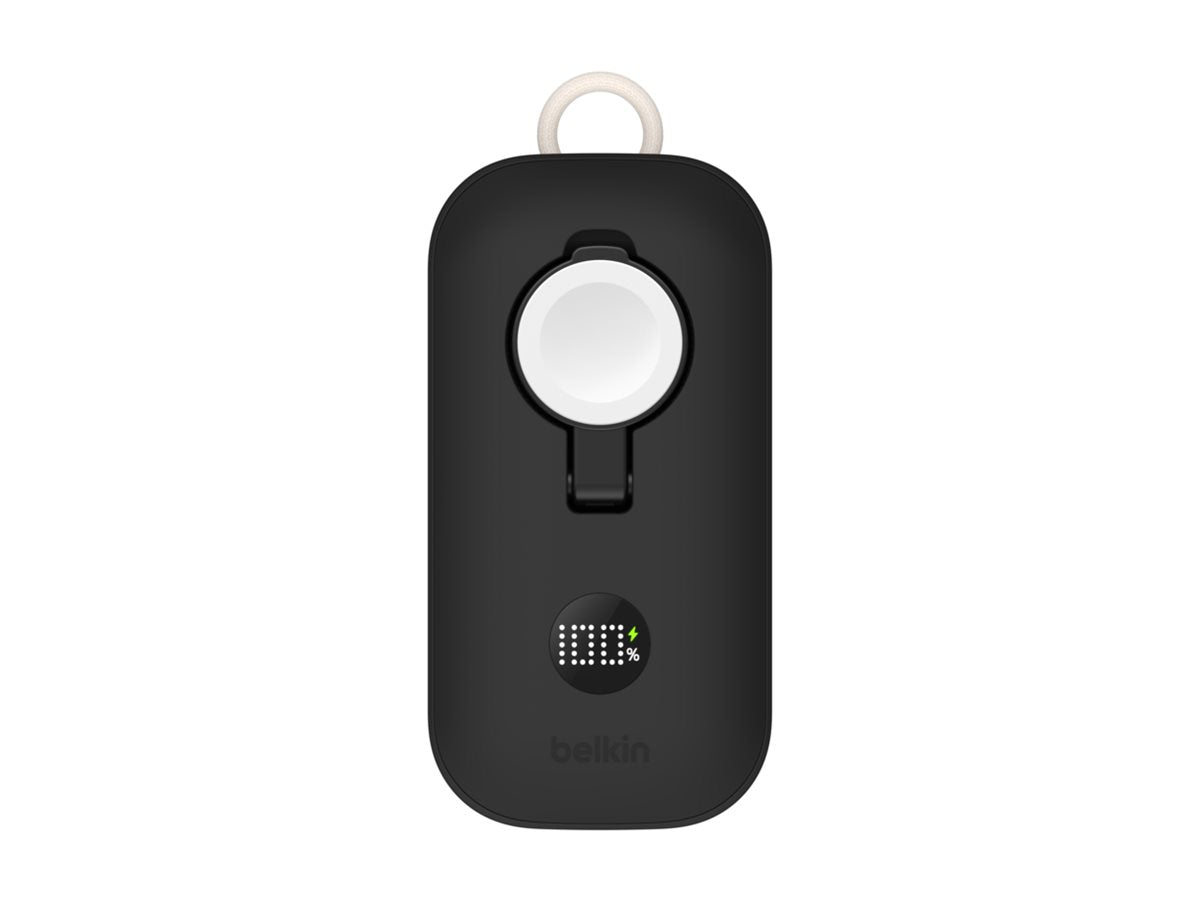 BELKIN Batterie externe 10K 45W avec câble USB-C et module de recharge pour Apple Watch noir