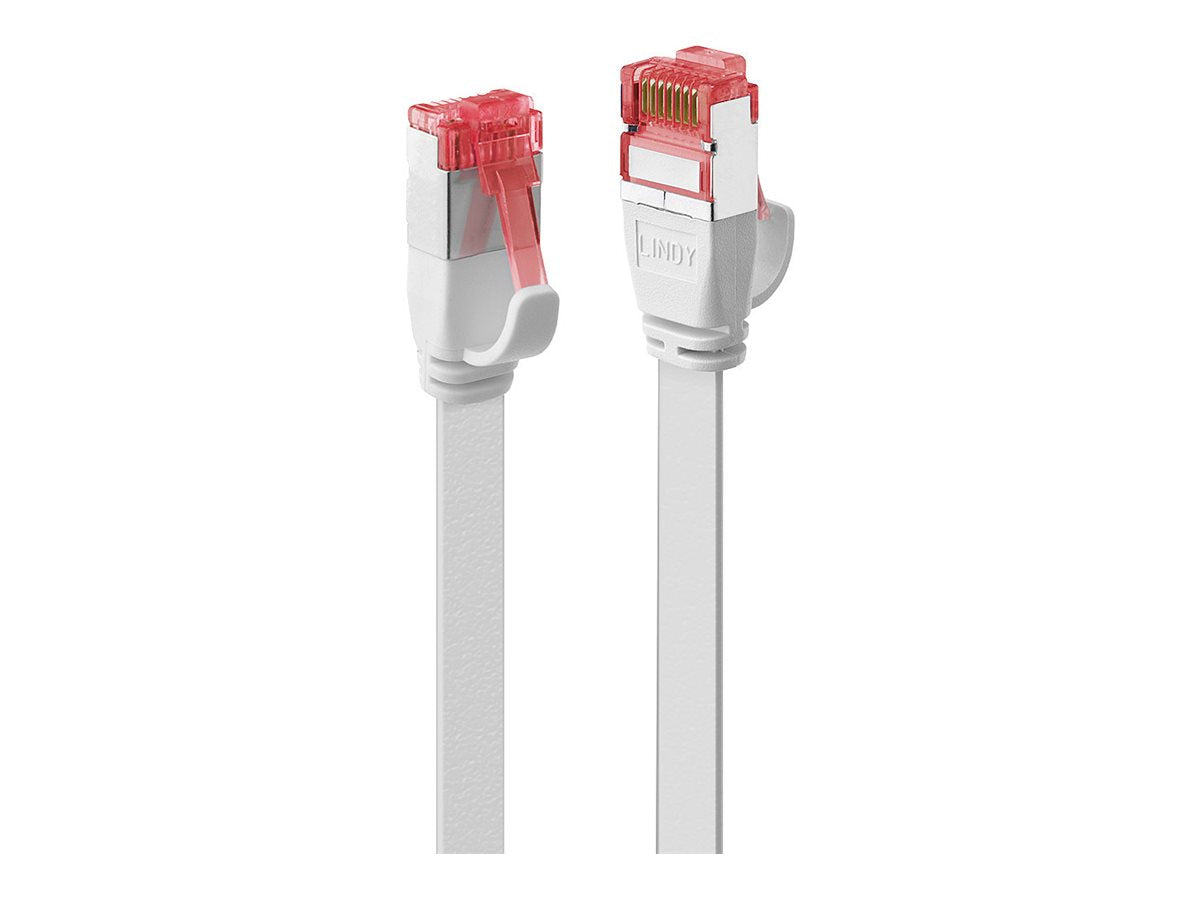 LINDY Cat.6 U/FTP Flat Ribbon Patch Cable White 0.3m