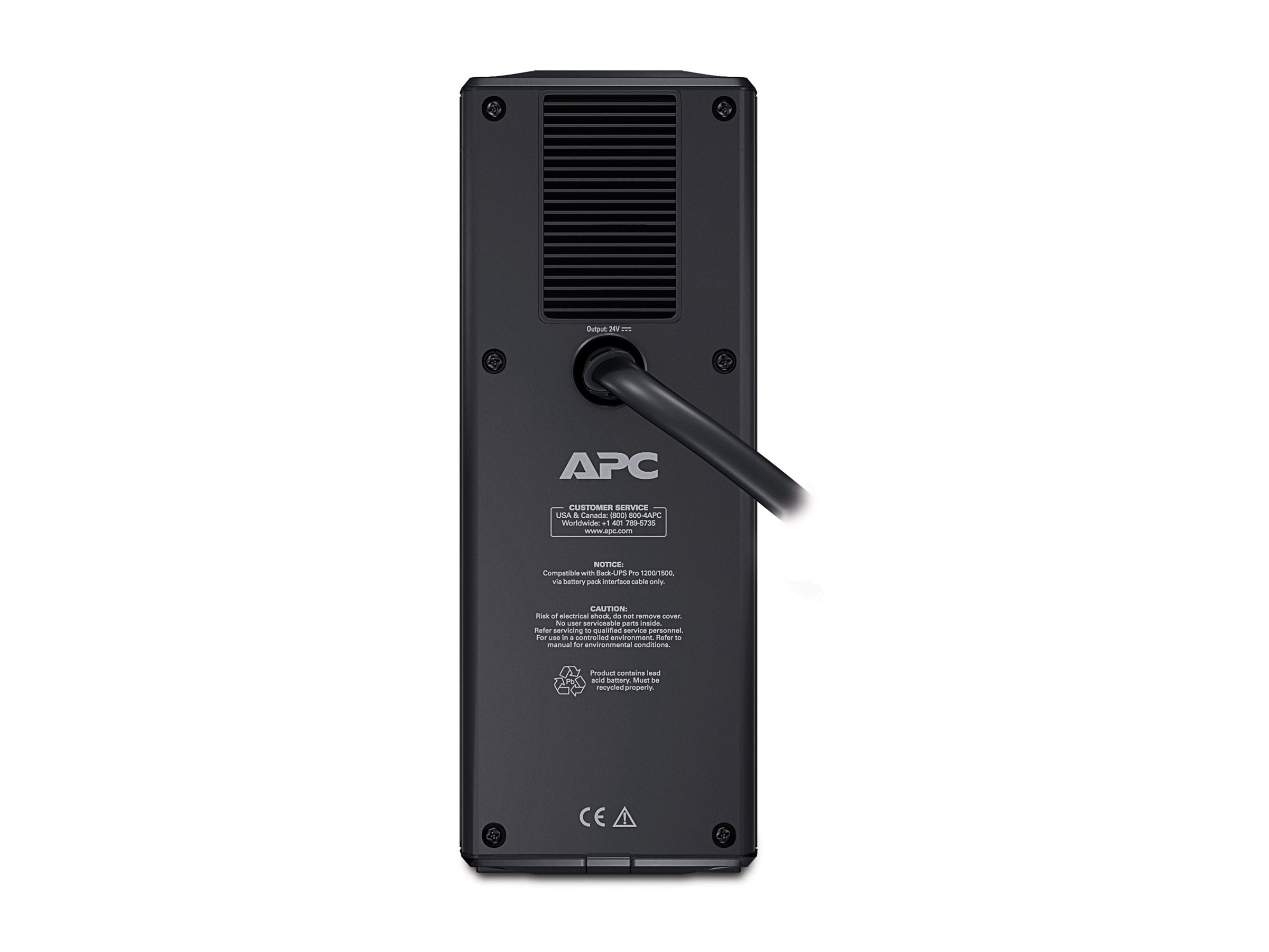 APC Back-UPS Pro Battery Pack 24V Battery enclosure 12V 2 x battery lead acid Black
