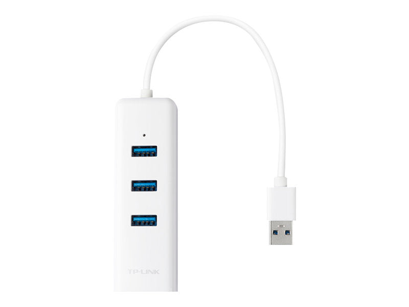 TP-LINK USB 3.0 to Gigabit Ethernet Network Adapter 3-Port USB 3.0 Hub 1 USB 3.0 connector 1 Gigabit Ethernet port 3 USB 3.0 ports