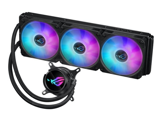 ASUS ROG Strix LC III 360 ARGB all-in-one CPU liquid cooler with 360 rotatable water block Premium ROG ARGB fans