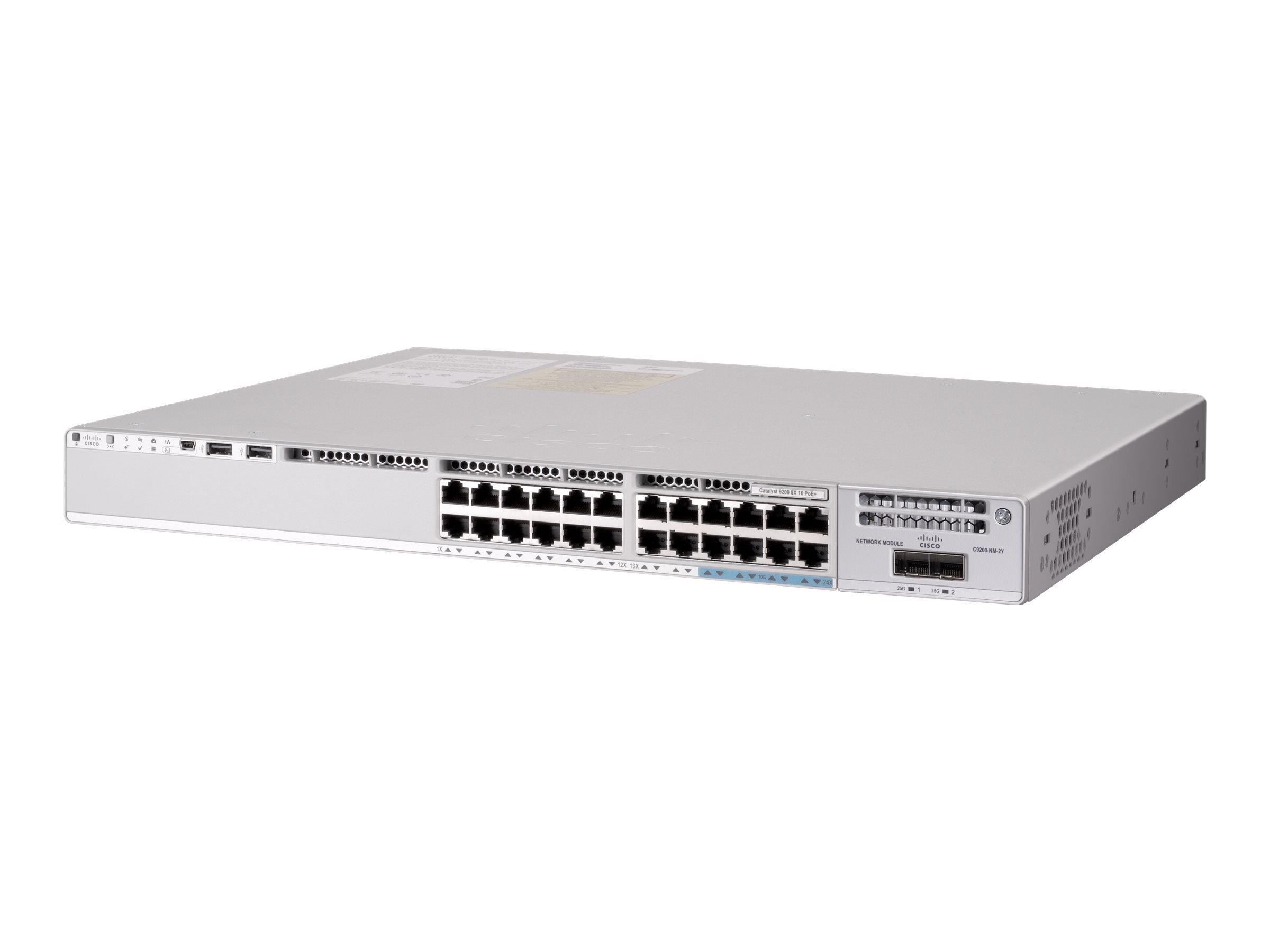 CISCO C9200L 24-PORT 8XMGIG 16X1G 4X10G POE+ NETWORK ADVANTAGE