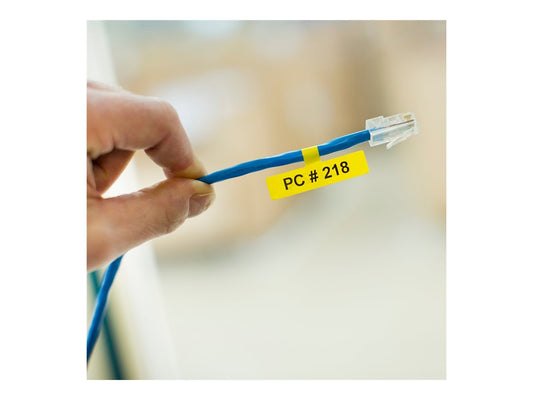 BROTHER FLe-6511 Black on White Flag Tape for Brother P-touch D800W P900W P950NW