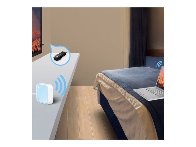 TP-LINK 300Mbps Wireless N Mini Pocket AP Router QCOM 2T2 2.4GHz 802.11n/g/b 1 Ethernet Port 1 Micro USB port Internal Antenna