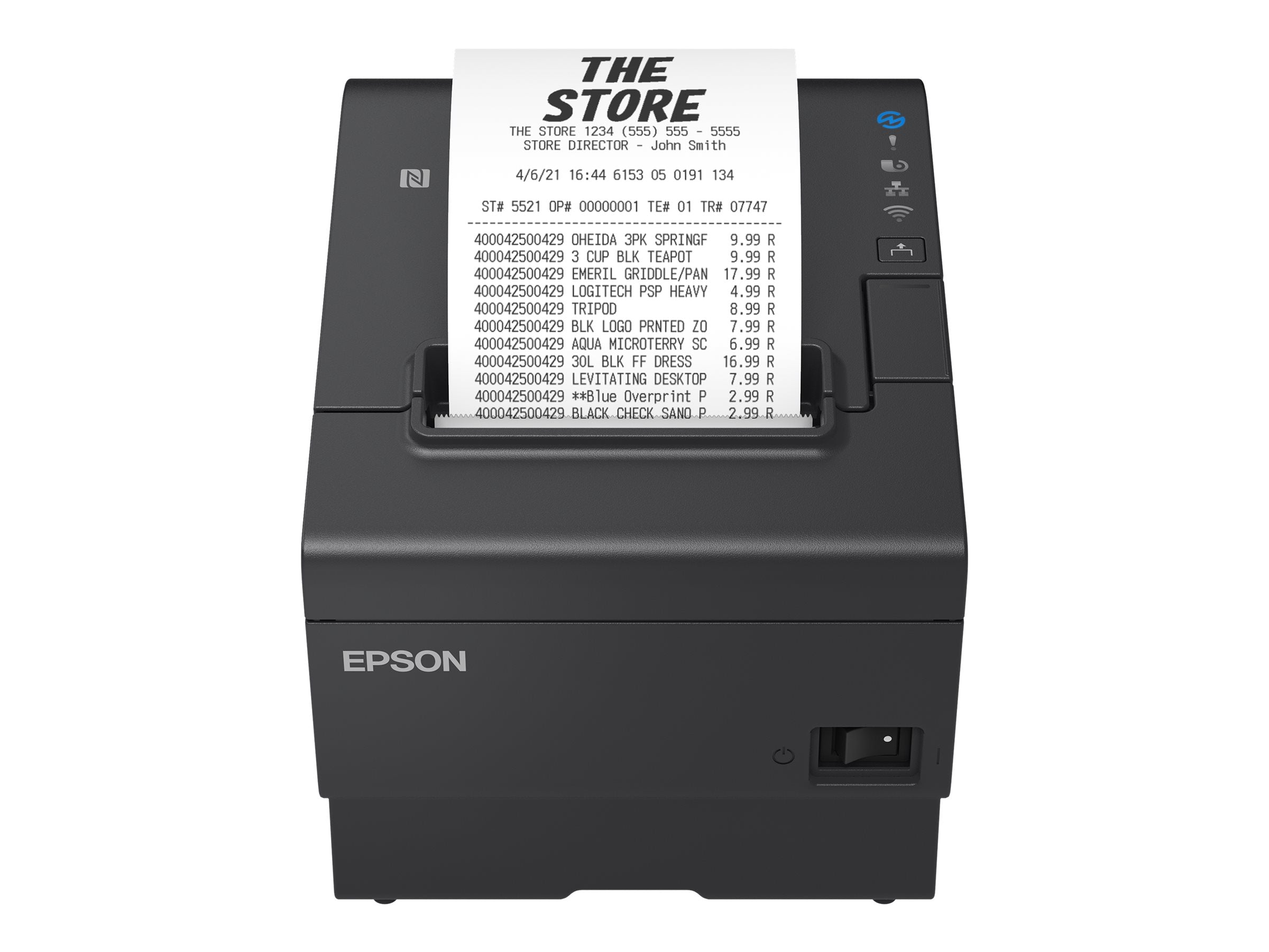 EPSON TM-T88VII 112 High-speed receipt printer USB Ethernet Serial PS Black