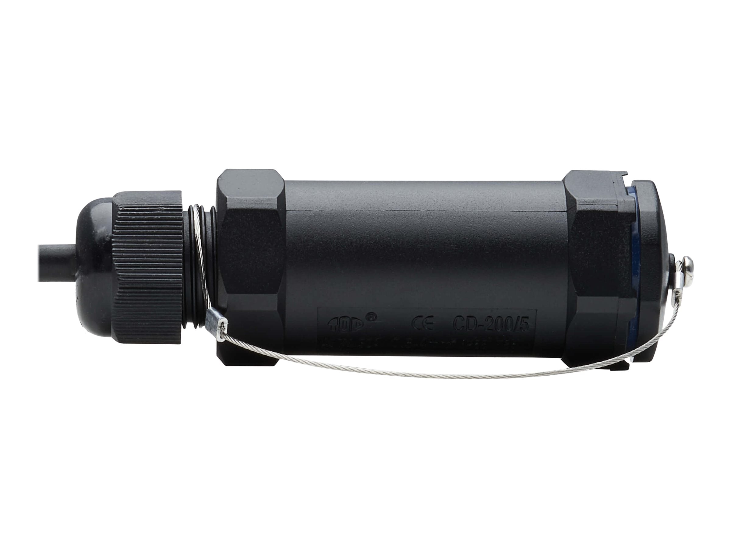 EATON High-Speed Armored HDMI Fiber Active Optical Cable AOC with Hooded Connectors 4K 60Hz HDR IP68 M/M Black 50m