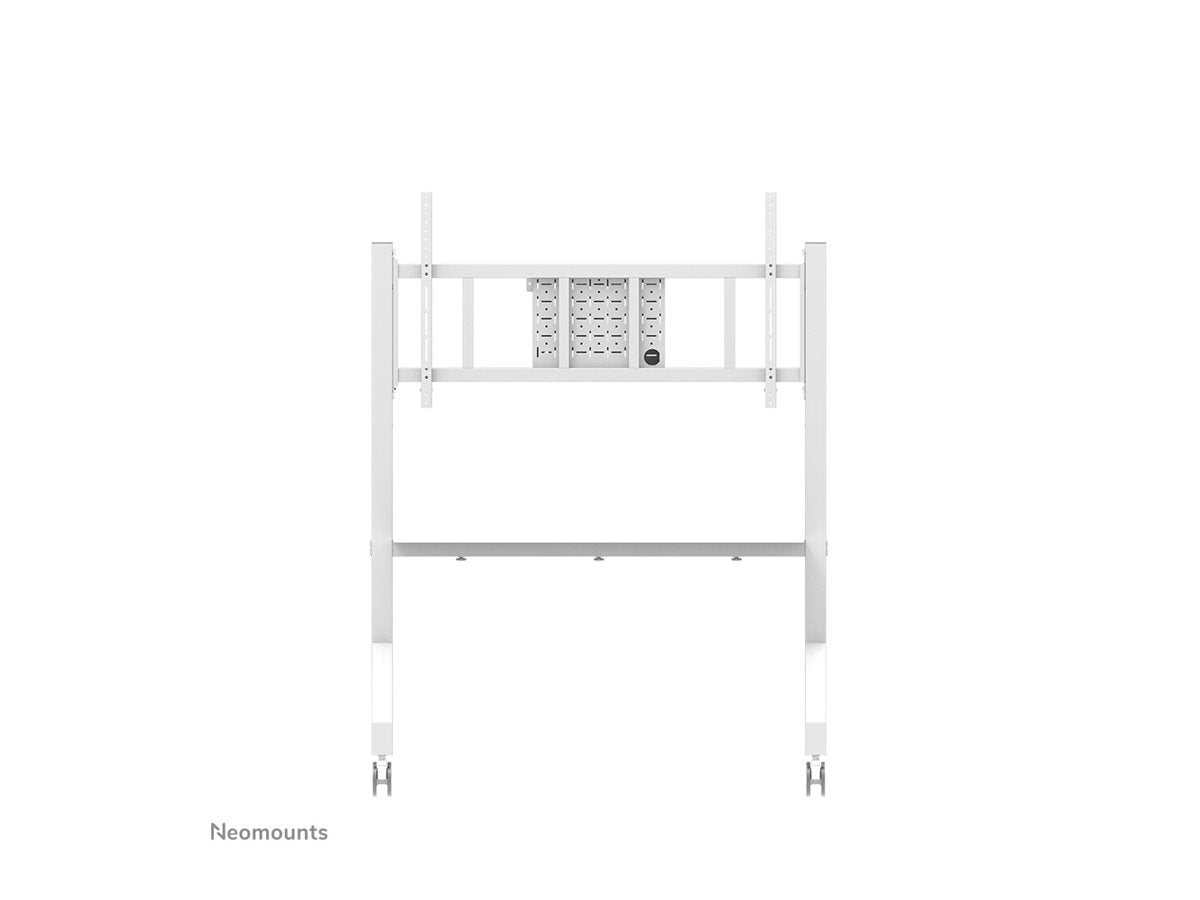 NEOMOUNTS FL50-575WH1 Support au sol mobile pour écran 65-110p - étagère multimédia incluse - installation rapide - TÌV