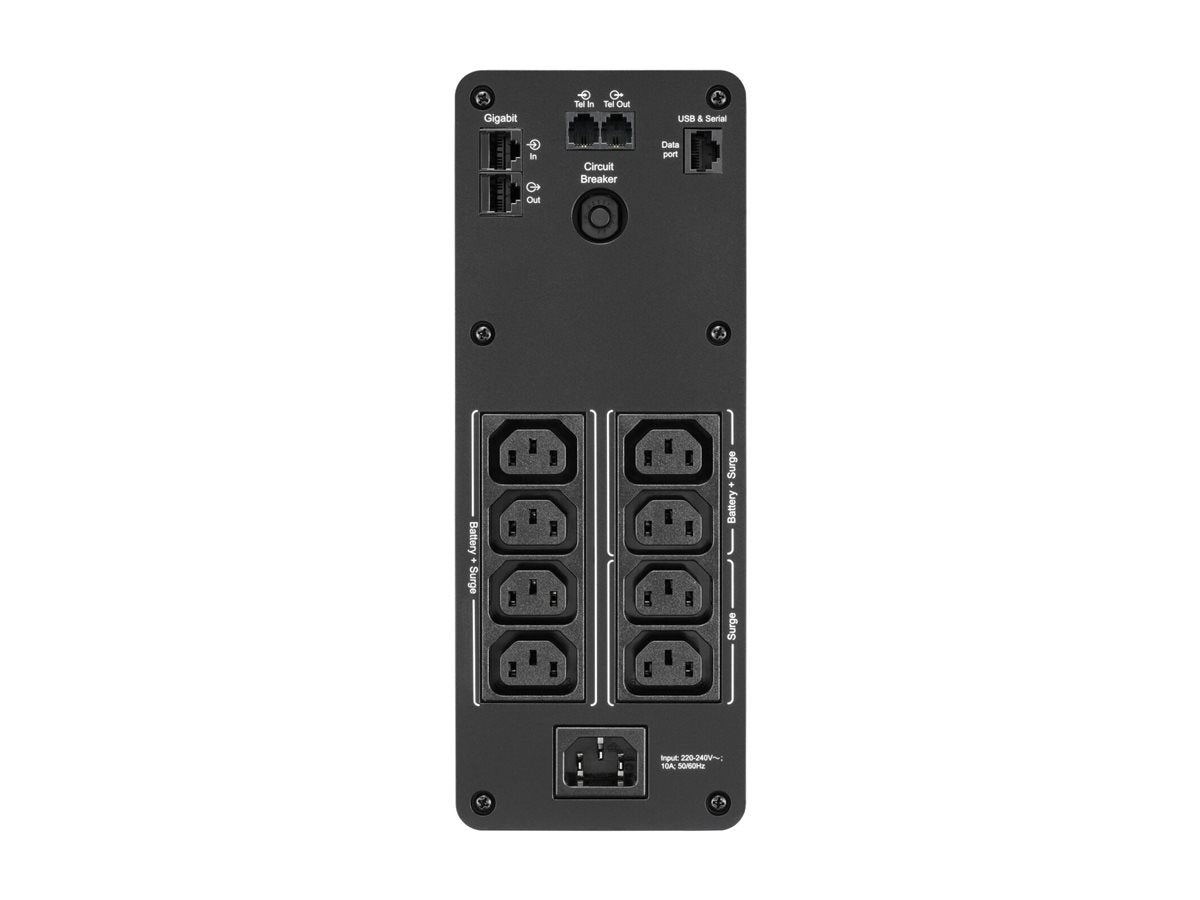 APC Back UPS Pro BR 1600VA Sinewave 8 Outlets AVR LCD interface