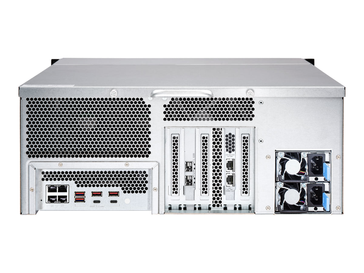 QNAP 24-Bay 4U Rackmount NAS Intel Xeon E-2236 6 cores/12 threads 3.4GHz processor 128Go ECC DDR4 24x2.5p/3.5p SATA