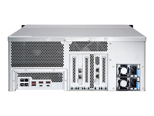 QNAP 24-Bay 4U Rackmount NAS Intel Xeon E-2236 6 cores/12 threads 3.4GHz processor 128Go ECC DDR4 24x2.5p/3.5p SATA