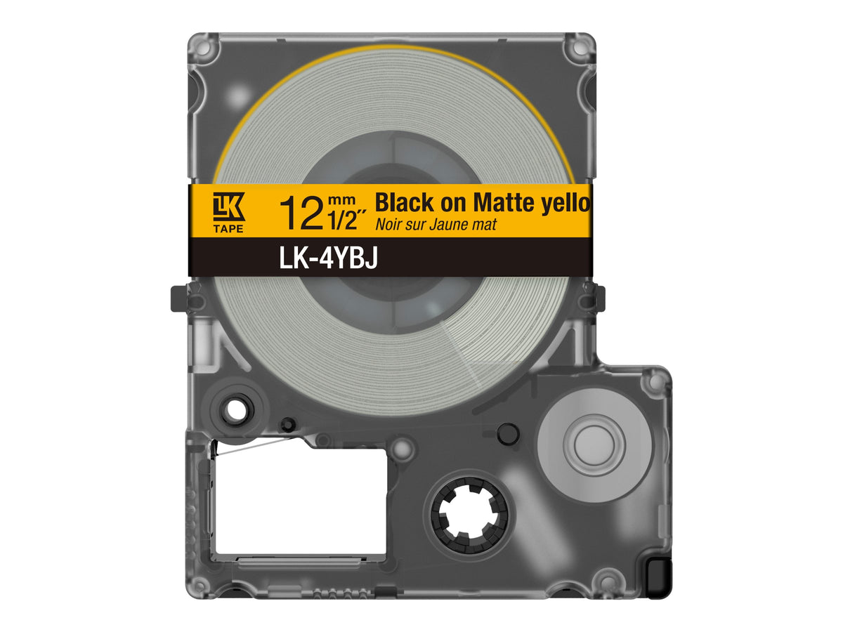EPSON Matte Tape Yellow/Black 12mm 8m LK-4YBJ
