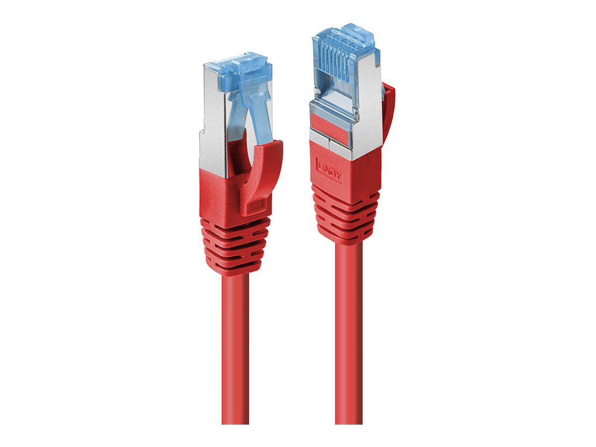 LINDY Cat.6A S/FTP Cable Red 1m