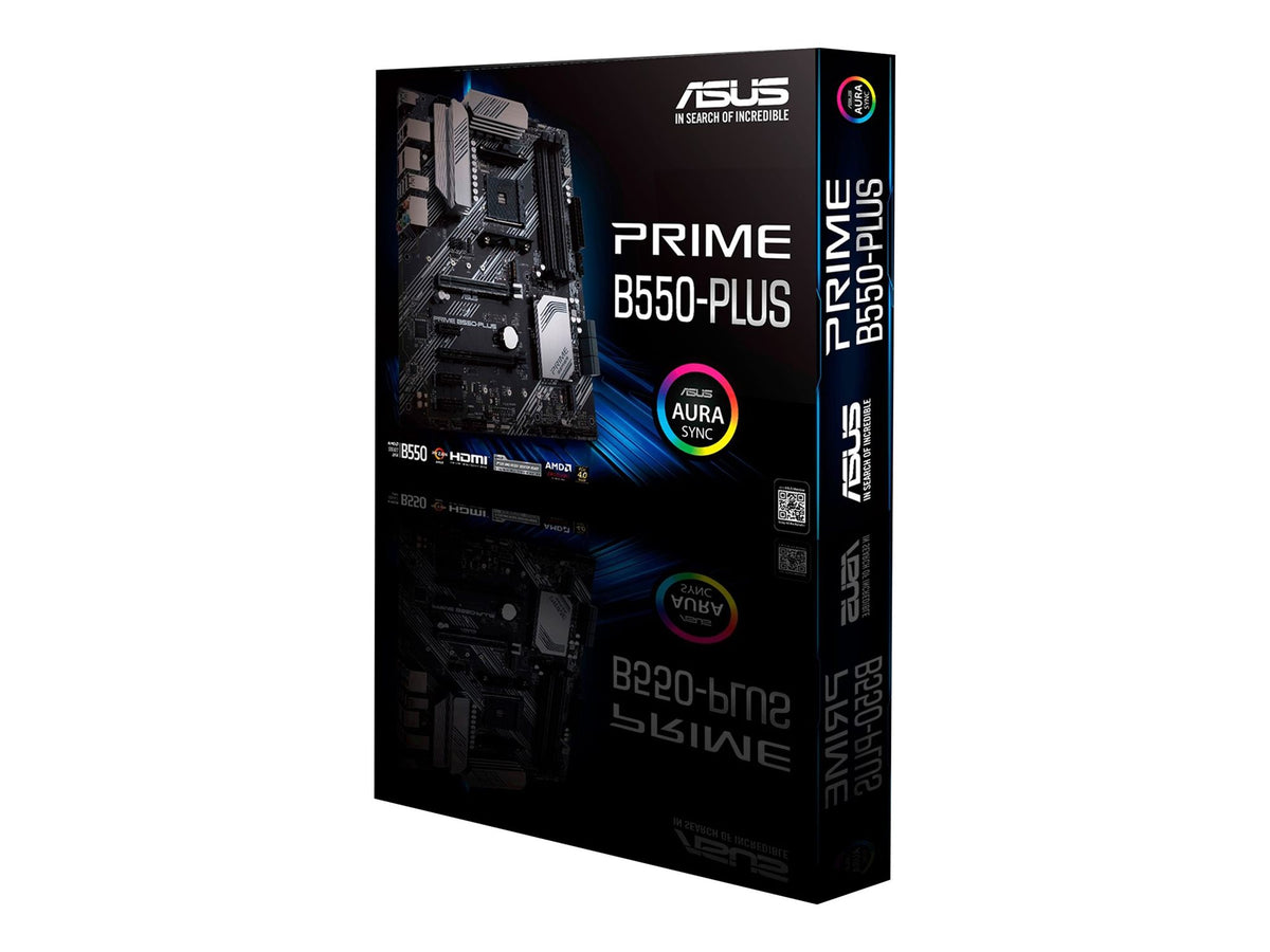 ASUS PRIME B550-PLUS AMD AM4 Socket ATX DDR4 3rd Gen AMD Ryzen Dual M.2 PCIe 4.0 1 Gb Ethernet USB 3.2 Gen 2 Type-A and Type-C
