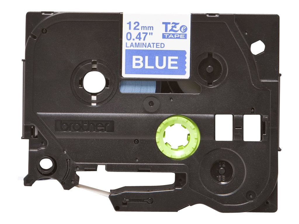 BROTHER P-TOUCH TZE-535 blanc sur hard bleu 12mm