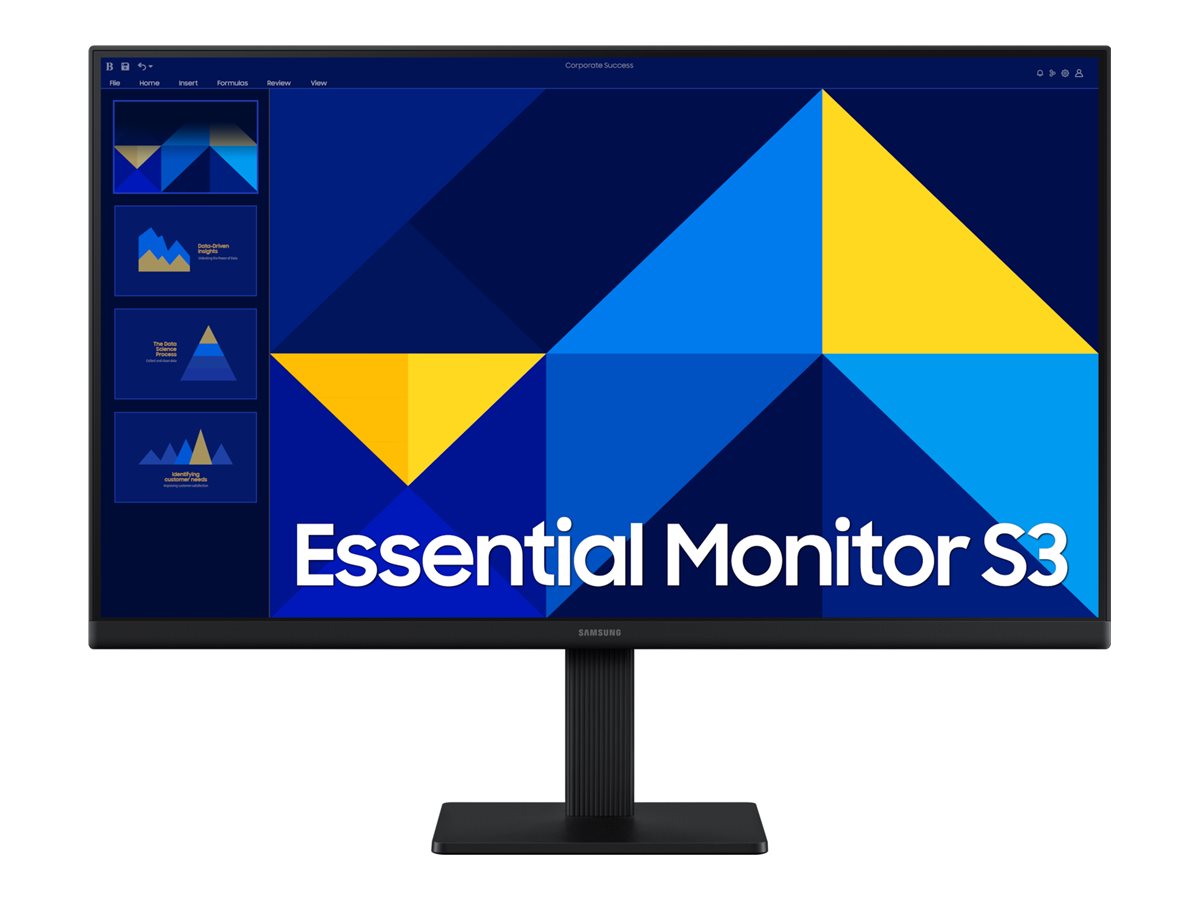 SAMSUNG LS24D300GAUXEN  écran LED - 24p - 1920 x 1080 Full HD (1080p) 100 Hz - IPS - 250 cd/m² - 1000:1 - 5 ms - HDMI, VGA - noir