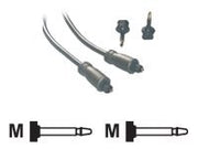 MCL Câble audio optique Toslink mâle / mâle + adaptateur - 5m