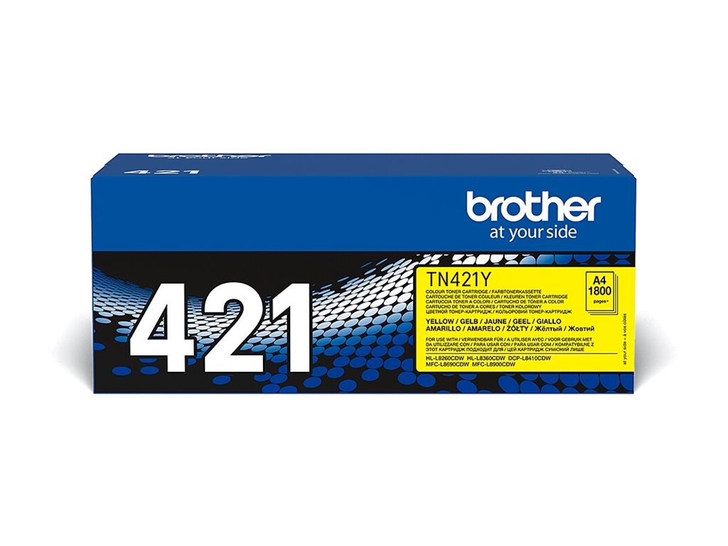 BROTHER TN421Y Toner Cartouche Jaune 1.800 pages pour Brother HL-L8260CDW, L8360CDW