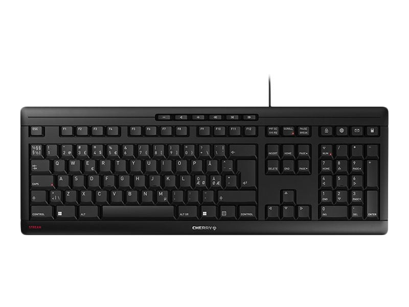CHERRY Stream Keyboard Keyboard 105+10 keys USB black (PN)
