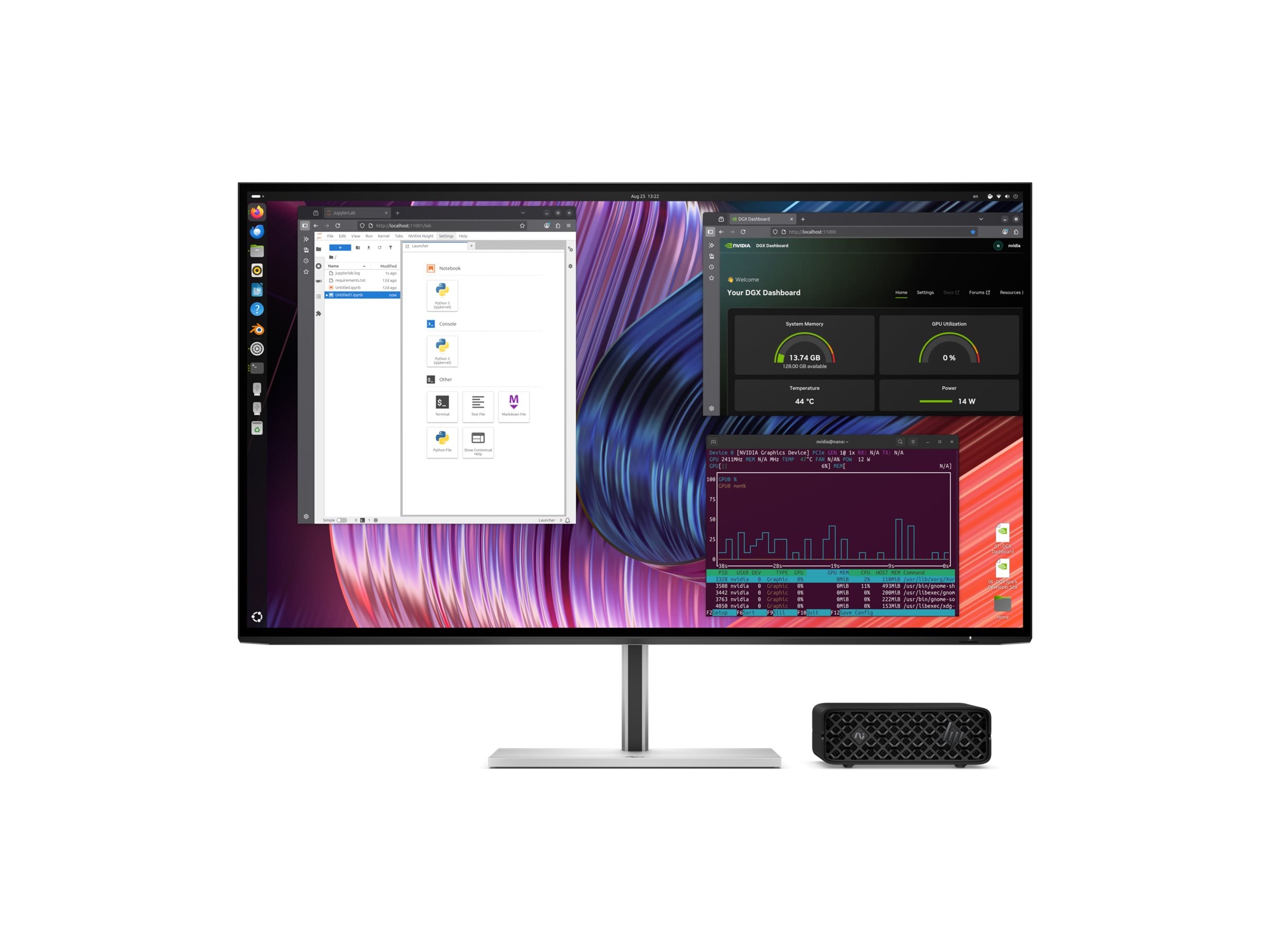 HP ZGX Nano G1n AI Station NVIDIA GraceBlackwell 10 128Go LPDDR5X 4To SSD PCIE Integrated Ubuntu 1-1-0 Wty be+BT
