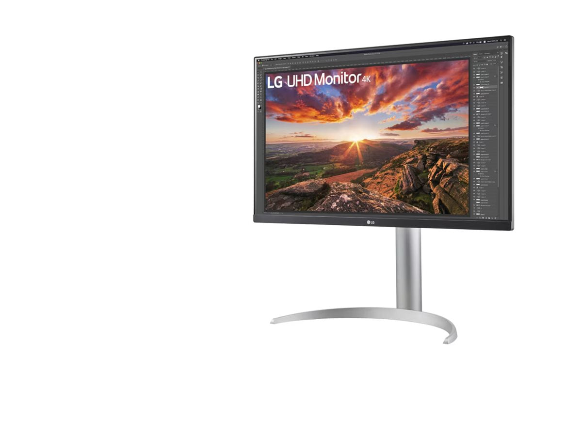 LG  - Ecran LED - 27p - 3840x2160 4K UHD IPS - 5 ms - Inclinable - Hauteur réglable - Pivotant - Garantie 3 ans