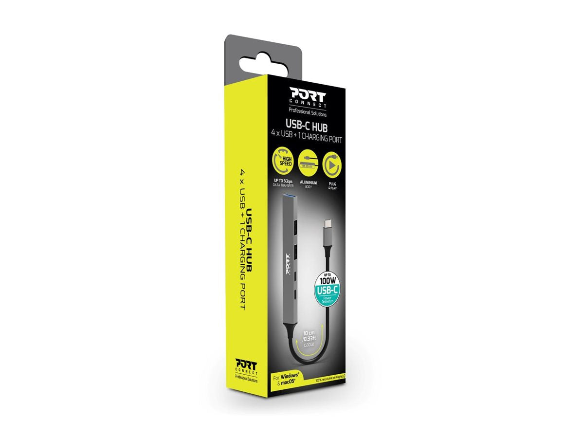 HUB USB 5 PORTS 3A+1C+PD 100W - for