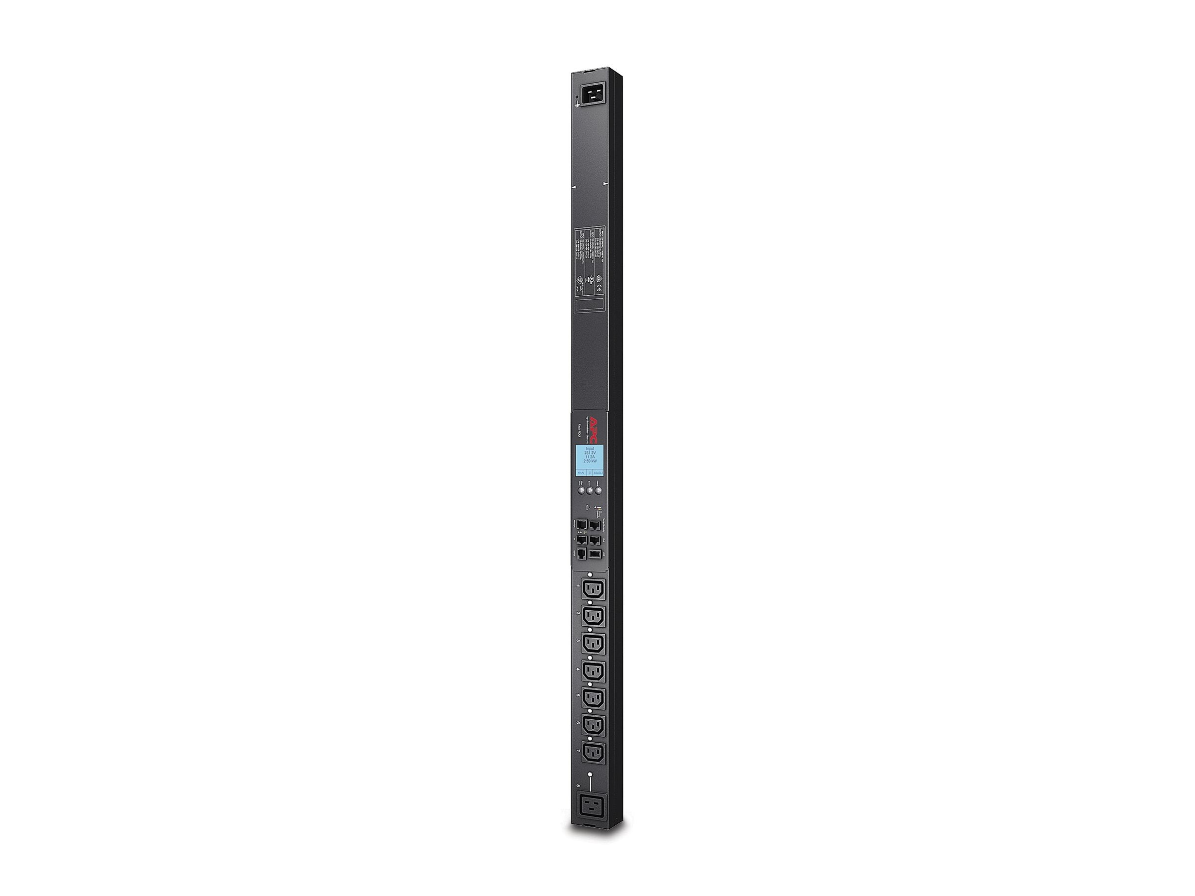 APC Switched Rack PDU 2G Zero U Rack AC 200/208/230V RS-232 input IEC 60309 16A output connectors 8 Black