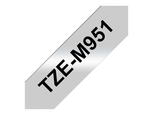 BROTHER P-TOUCH TZE-M951 noir sur silver-matt 24mm