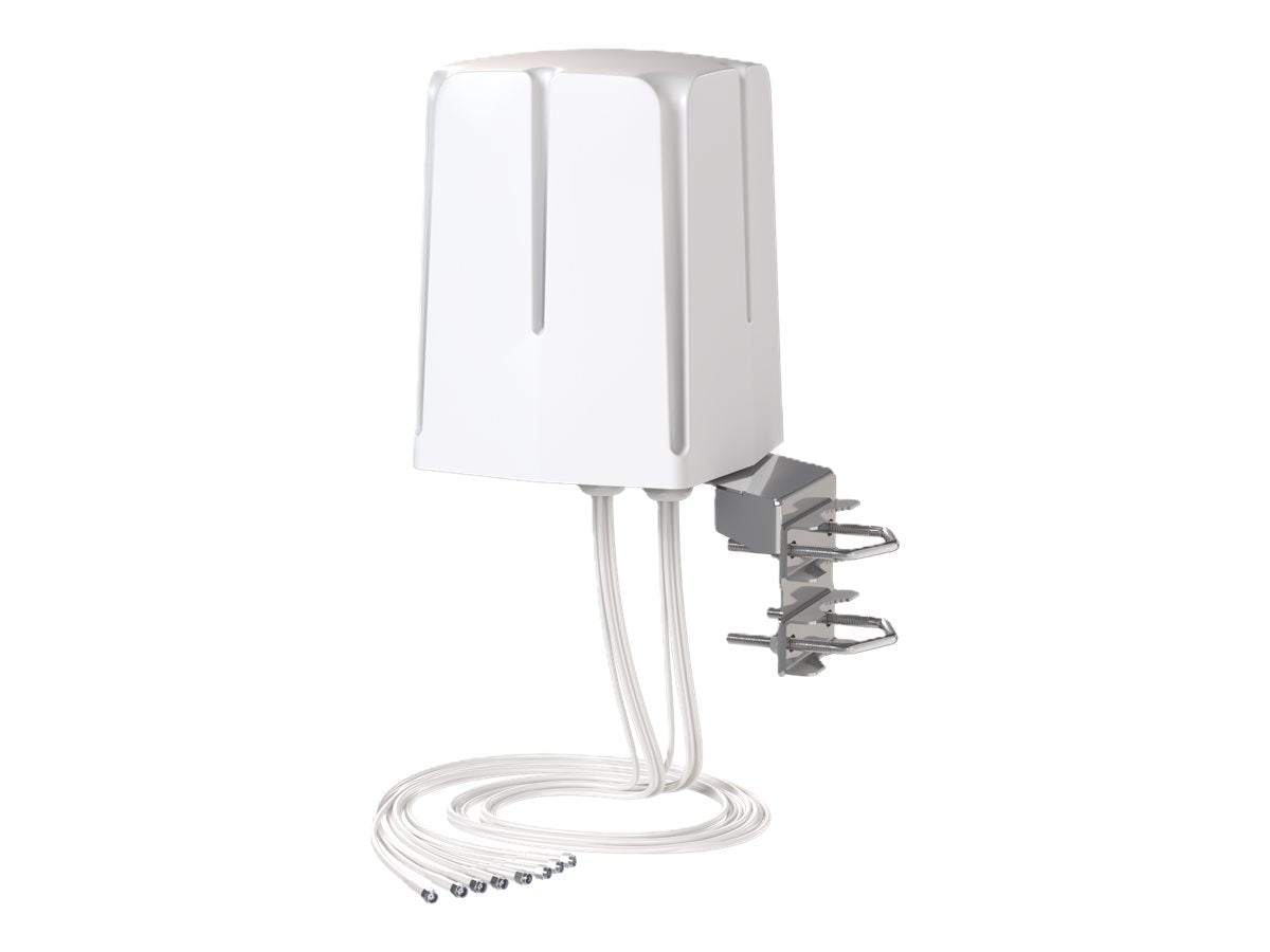 QUWIRELESS Tri-Band 2.4/5/7 GHz WiFi 6E/7 8x8 MIMO Omnidirectional RP-SMA Wall/Mast Antenna