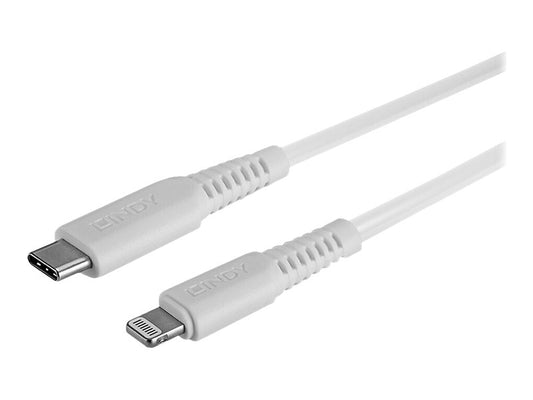 LINDY 1m USB Type C to Lightning Cable USB Type C Male to Lightning Male