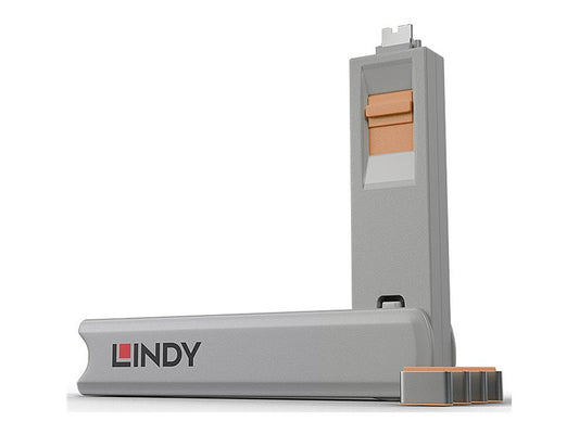 LINDY USB Type C Port Blocker orange
