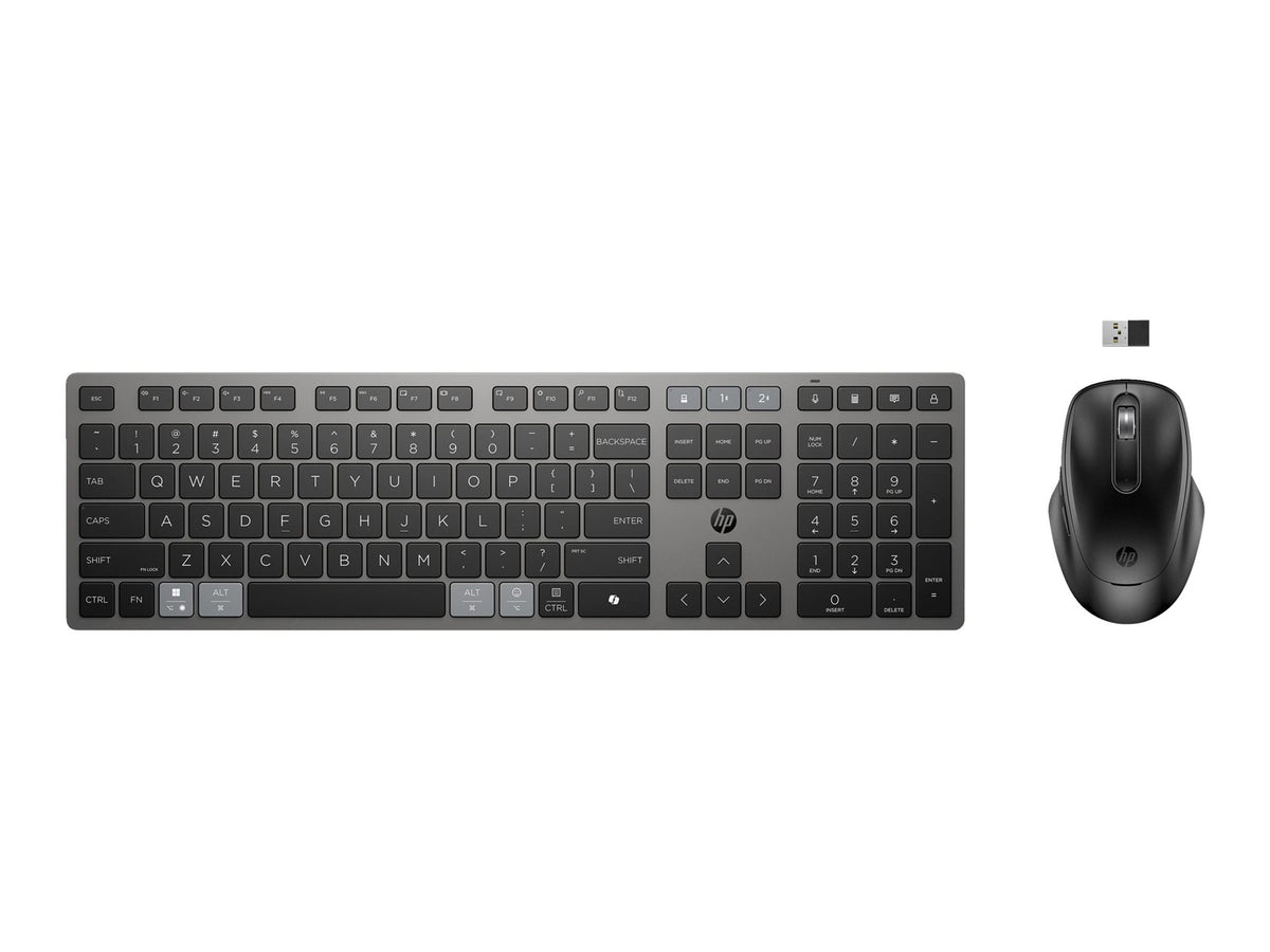 HP 725 Multi-Device Rechargeable Wireless Keyboard and Mouse Combo French SmartBuy