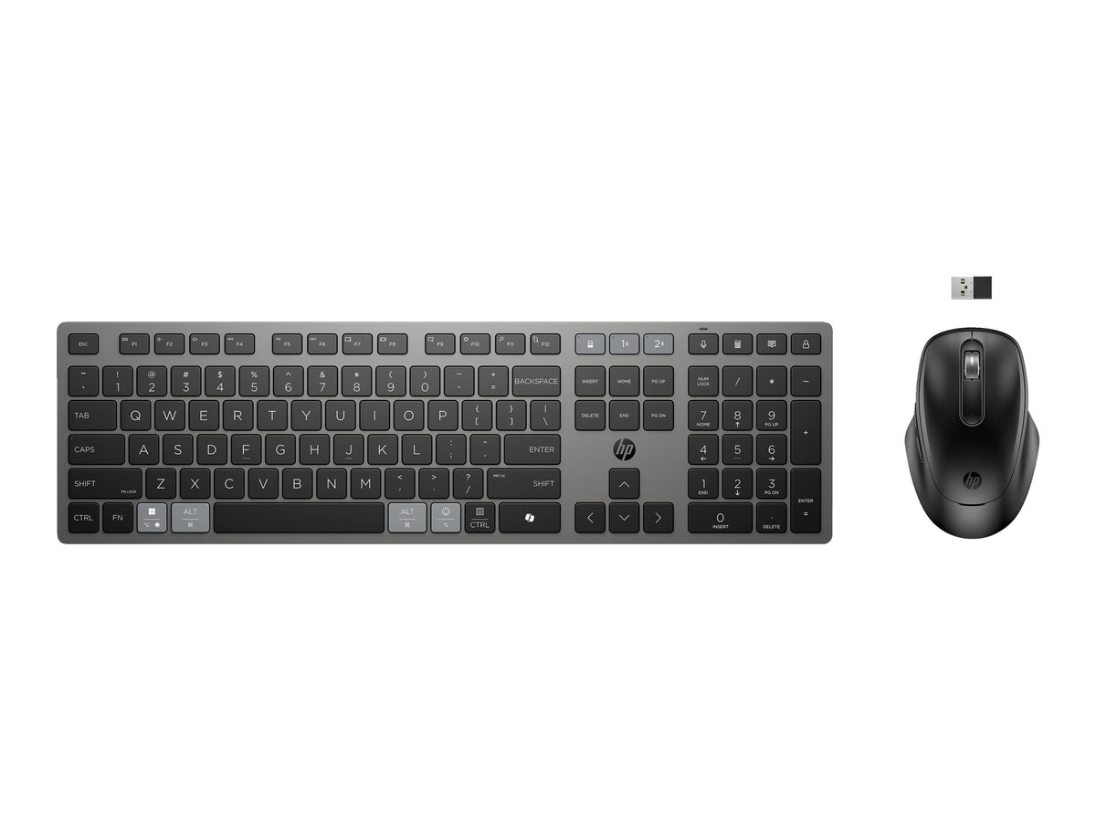HP 725 Multi-Device Rechargeable Wireless Keyboard and Mouse Combo French SmartBuy