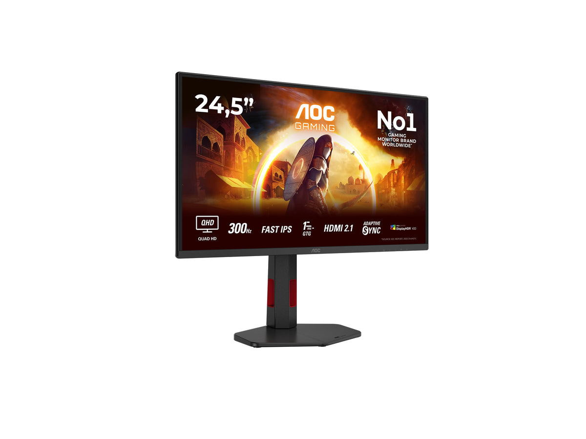 AOC Q25G4SR 24.5p QHD Fast IPS 300Hz 0.03ms 400cd/m2 HDMI2.1 DP Speakers Height