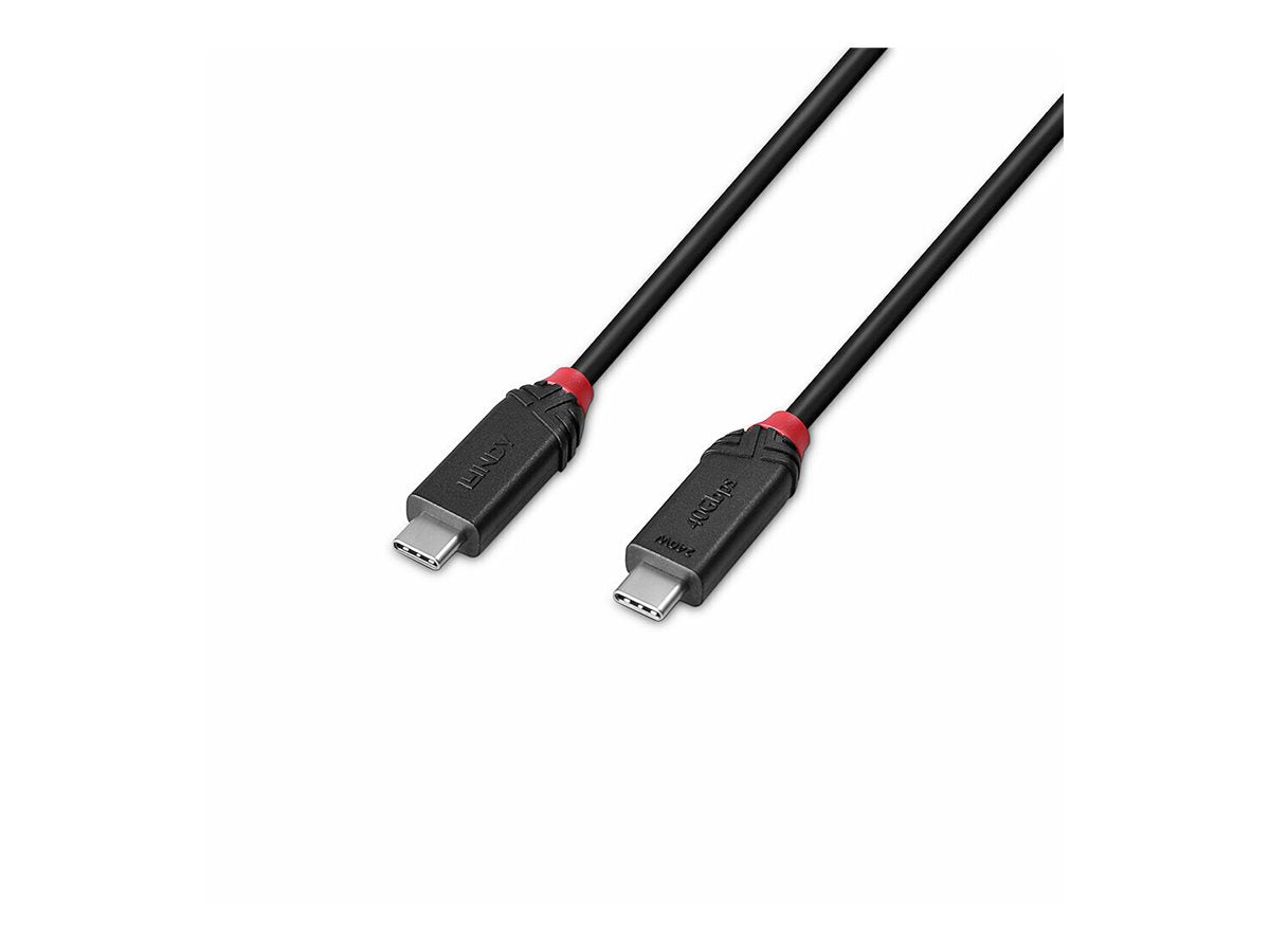LINDY 0.5m USB4 240W Type C Cable Black Line