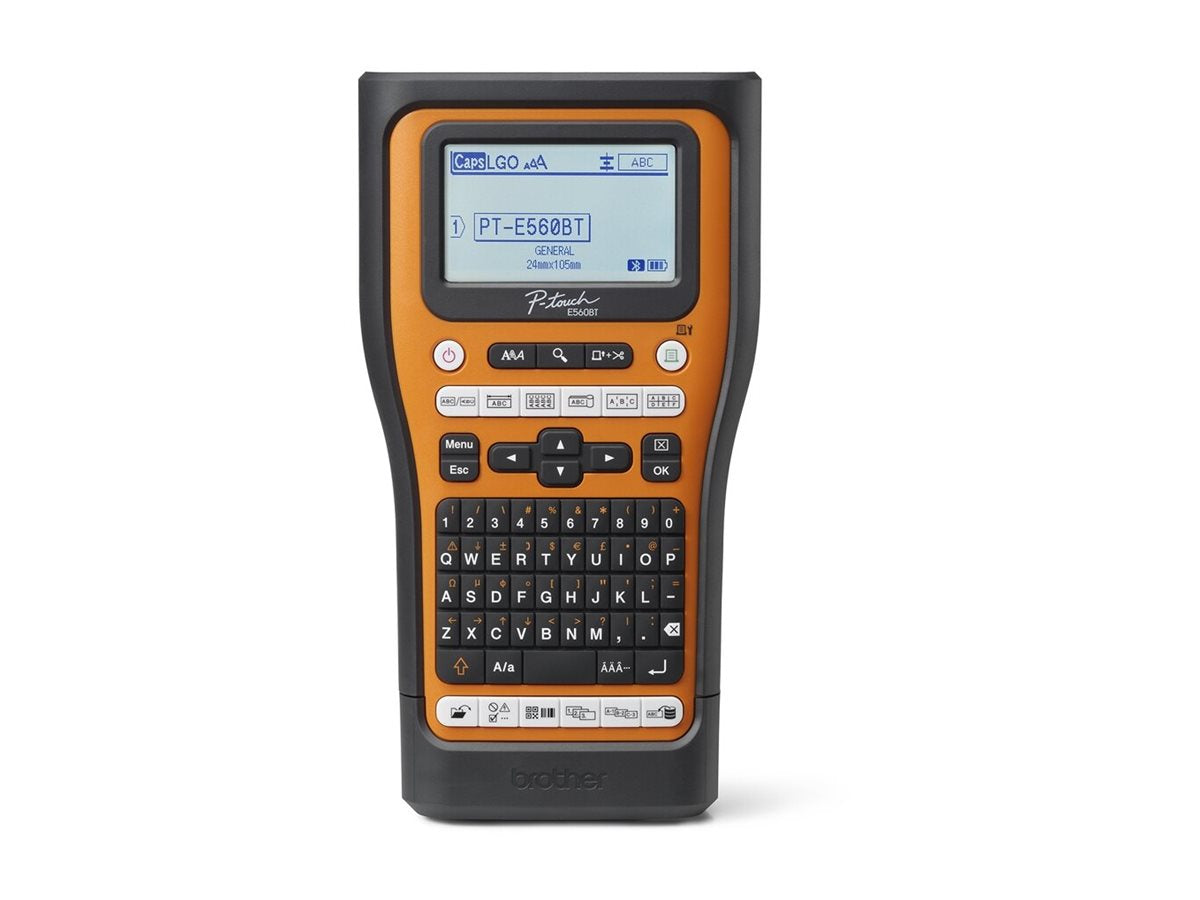 BROTHER Bluetooth connectable electrician labeller 24mm max tape QWERTY keyboard delivered with case and 4 ribbons