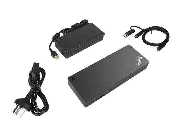 LENOVO ThinkPad Hybrid USB-C avec USB-A Dock - Station daccueil - USB-C - 2 x HDMI, 2 x DP - GigE - 135 Watt - ThinkRed