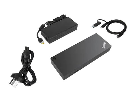 LENOVO ThinkPad Hybrid USB-C avec USB-A Dock - Station daccueil - USB-C - 2 x HDMI, 2 x DP - GigE - 135 Watt - ThinkRed