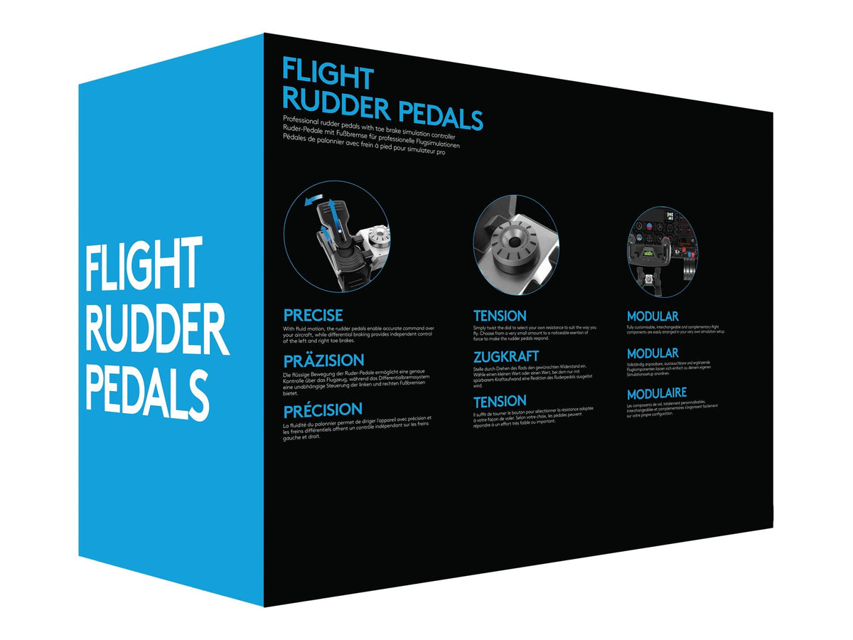 LOGITECH Flight Rudder Pedals Pedals wired for PC